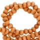 Wooden beads 8mm Nature Wood-autumn leaf brown